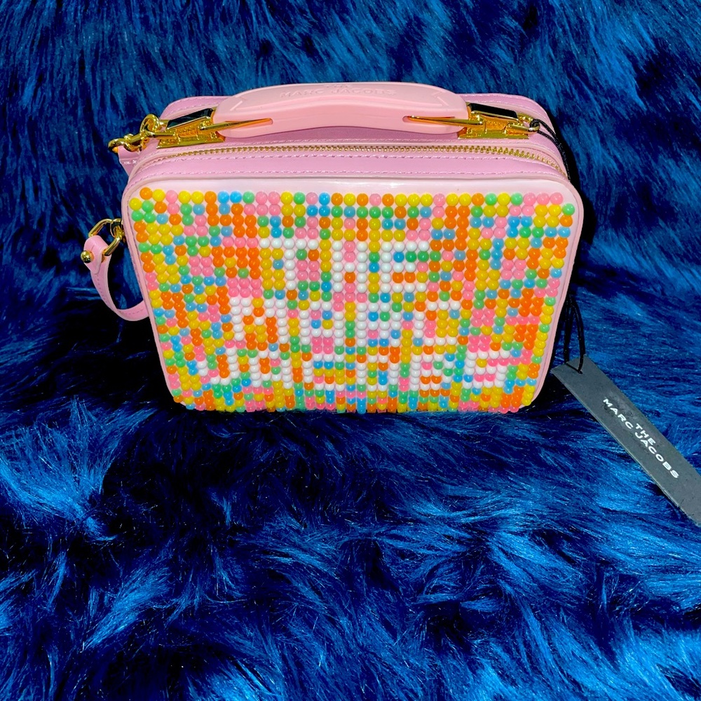 Marc Jacobs Jellybean box crossbody pink/rainbow leather bag
